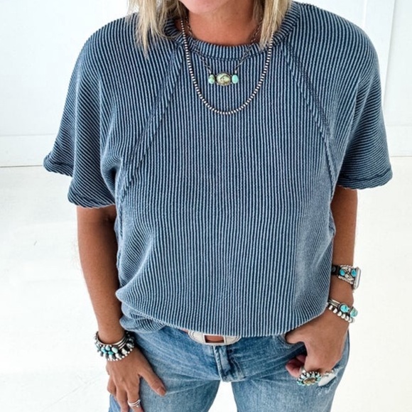 Heimish drop shoulder urban ribbed top - Picture 1 of 4